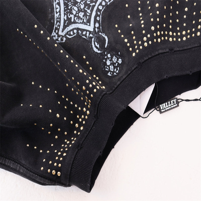 Letter Print Washed Distressed T-Shirt